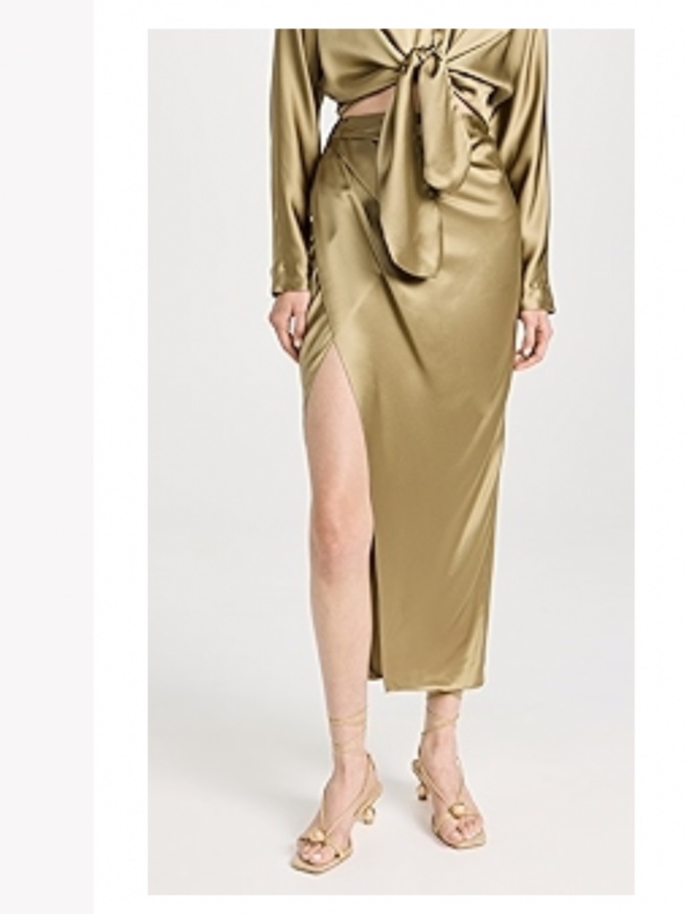 The Sei Pleat Silk Wrap Skirt